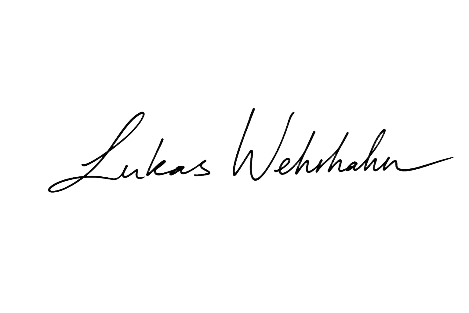 Unterschrift von Lukas Wehrhahn